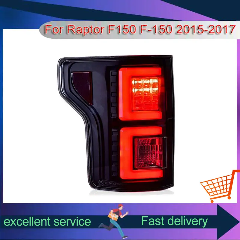 Car Styling For Ford Raptor F150 F-150 2015-2017 Taillight Assembly Refit LED Driving Brake Turn Signal Lights Auto Accessories