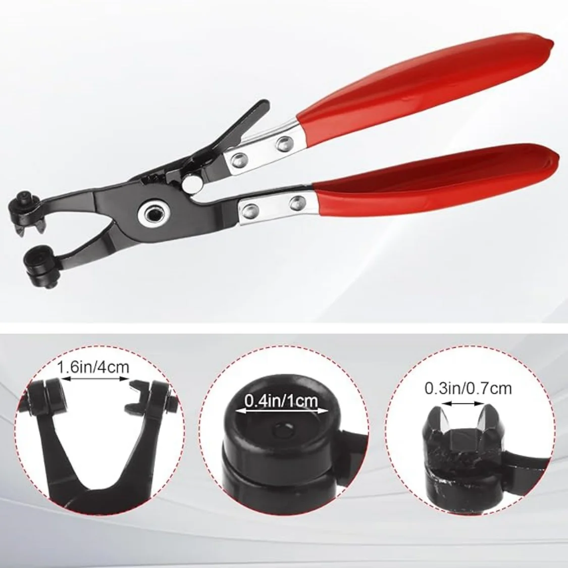 3 Buah Kit Tang Klem Selang, Alat Pelepas Klip Panjang Kawat Tang Klem Selang Pegas Kawat Jangkauan Panjang, Klem Selang Siku 45 Derajat Pli