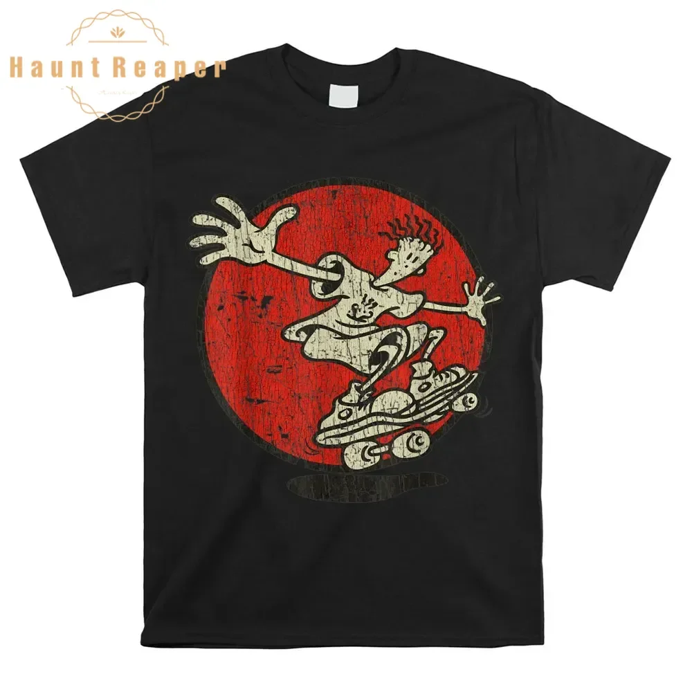 

Haunt Reaper Men T Shirt Fido Dido Keep On Skating 1985 Shirt Round Neck Short Sleeve T-Shirt Casual Daily Tops