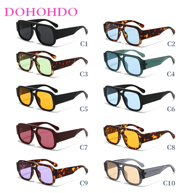 Luxury Brand Designer Eyeglasses Trendy Big Pilot Sunglass Women Men Summer Traveling Driving Shades Ladies UV400 Lentes Mujer