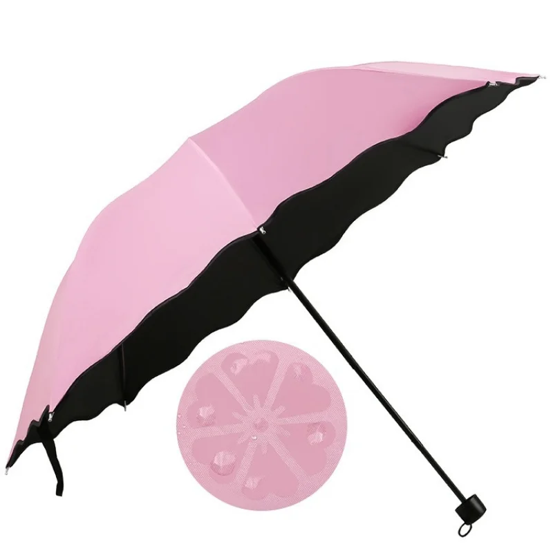 Foldable Color Changing Uv Protection Umbrella Compact Windproof Waterproof Travel Small Pocket Umbrella Rain Sun Outdoor