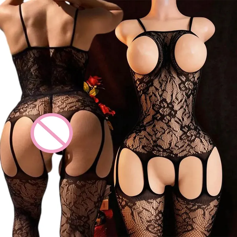Erotic Crotchless Full Body Stockings Fishnet Adult Toys Sheer Open Crotch Lingerie Sexy BodyStockings Desire Underwear Tights image 4