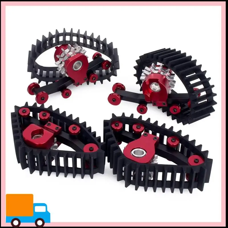 

Professional 4Pcs Snow Tires Sets Carload Tracks Wheel Sandmobile Conversion For 1/18 RC Crawler Car TRX-4M Accessory Parts