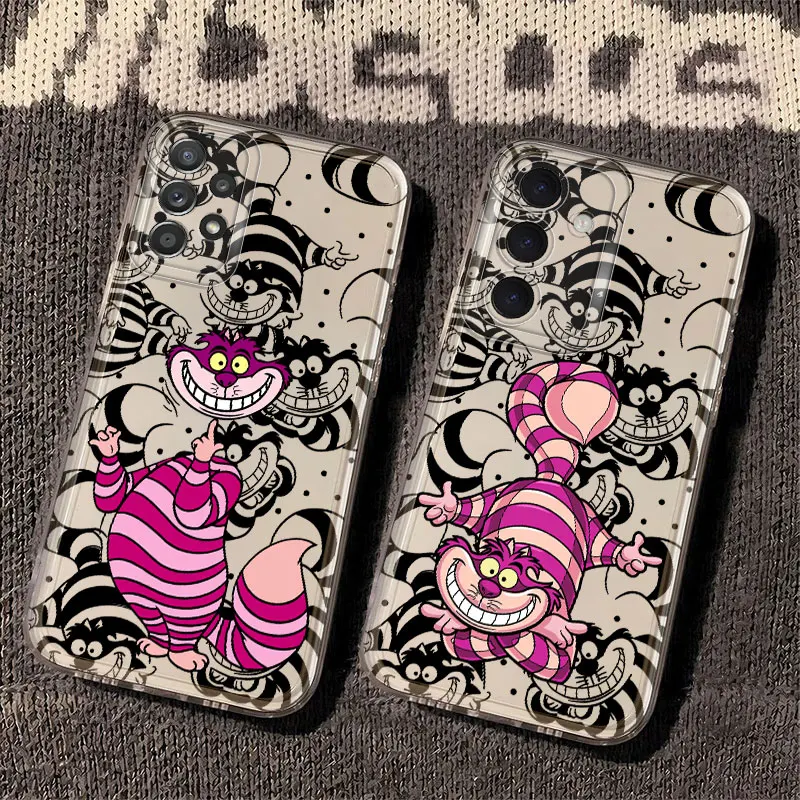 Funda blanda transparente para Samsung Galaxy S10 Plus S25 Ultra Note 10 20 Ultra S20 S24 FE S23 S21 S22 Alicia en el país de las Maravillas