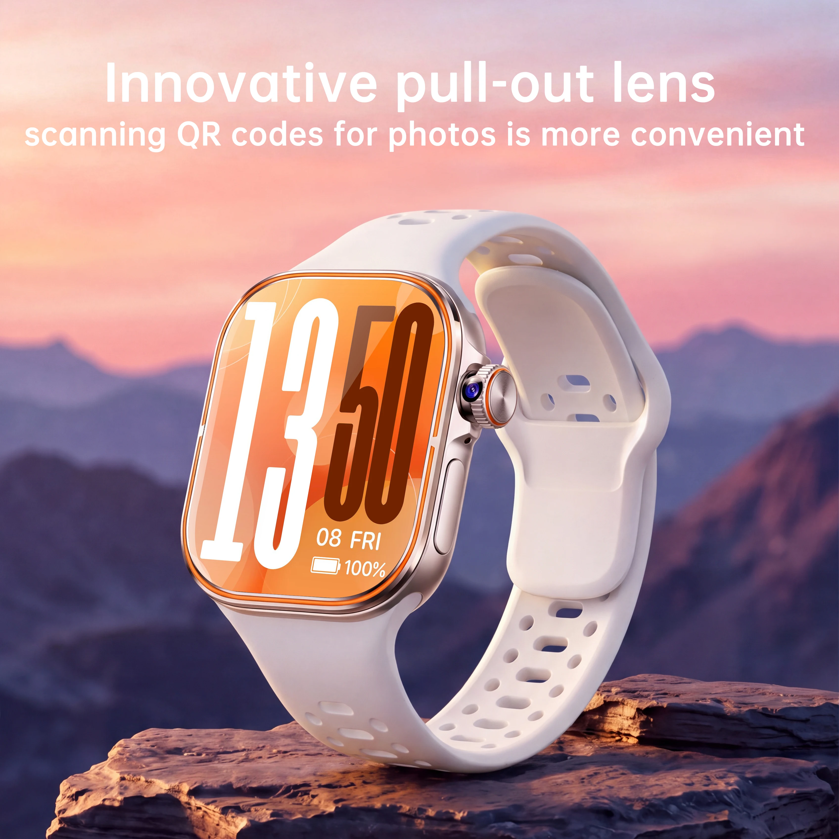 2026 Android H800 Smart Watch 4G/5G Full Network 2.06‘‘AMOLED 1000mAh 190° Rotating Camera Google Play WiFi GPS Smartwatch