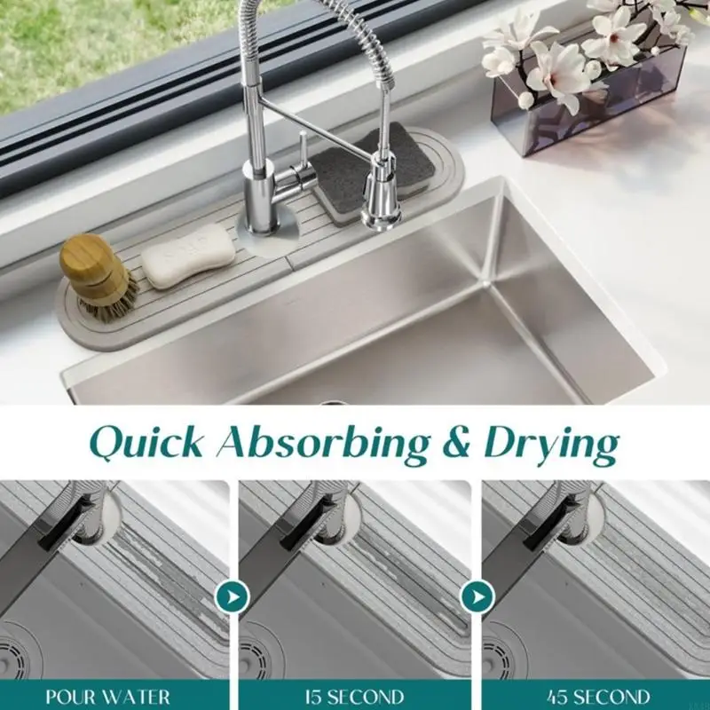 Thảm vòi KX4B cho bồn rửa nhà bếp nước hấp thụ nước chìm khay sấy khô nhanh thảm diatomite cho phòng tắm