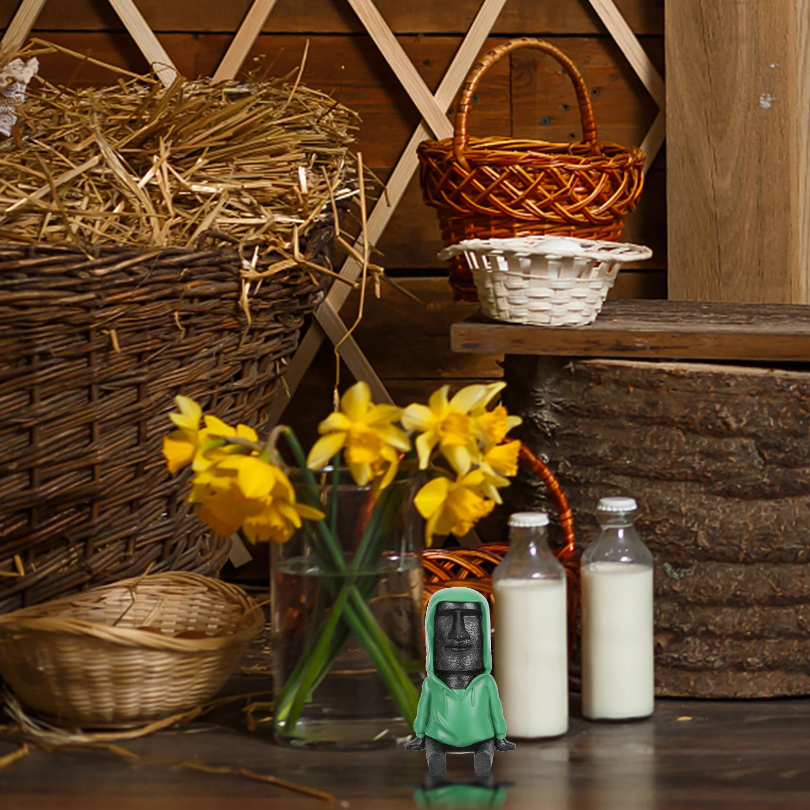 

1pcs Statue Decor Resin Home Nordic Style Decor Garden Ornament Nordic Style Living Room Desktop Decoration