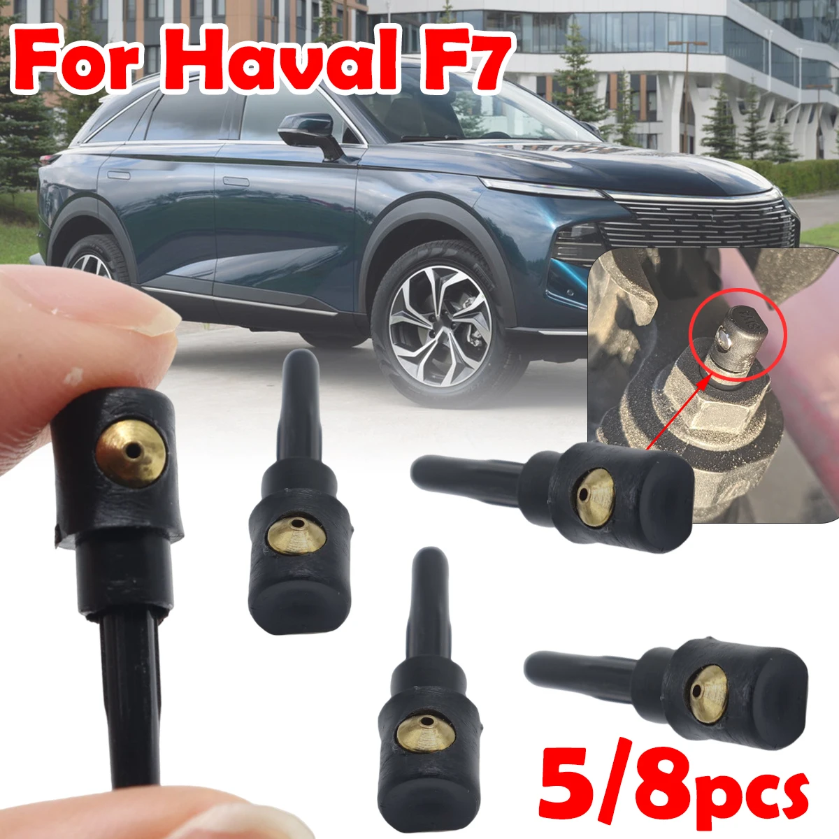 

5 / 8pcs For Haval F7 Rear Windscreen Wiper Nozzle Washer Sprayer Jet Plastic Replacement 3B9955985A Car Accessories 3B9955985