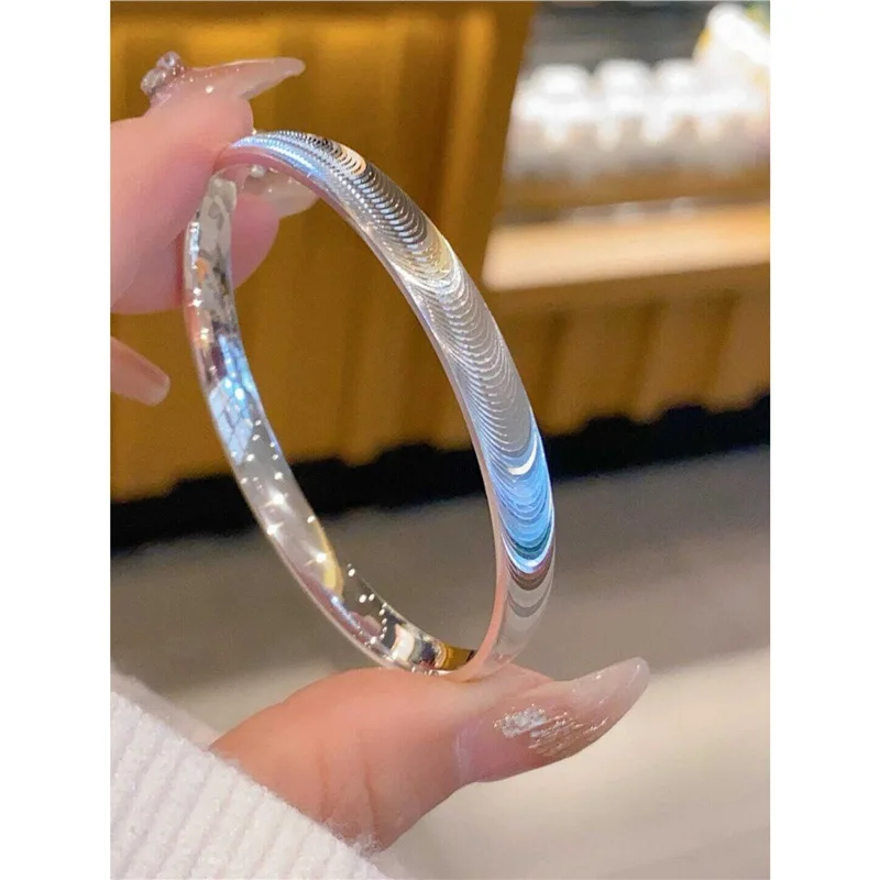 

Женский браслет «Око», 9999, модный матовый закрытый браслет из твердого серебра