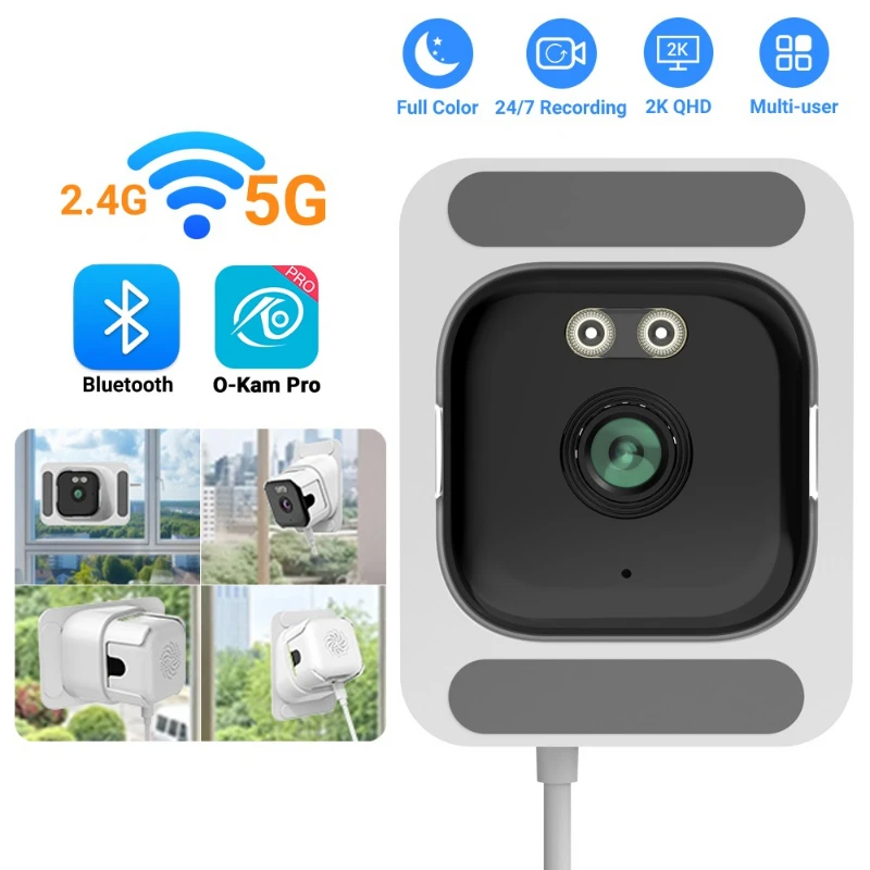 

2K Windows Camera Color Night Vision WiFi Indoor Security Cam Motion Detection 24/7 Recording Surveillance Video Camera