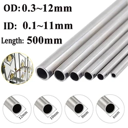1pcs~10pcs 304 Stainless Steel Round Capillary Seamless long Straight Tube OD 0.3~12mm ID 0.1~11mm length 500mm Multi-spec