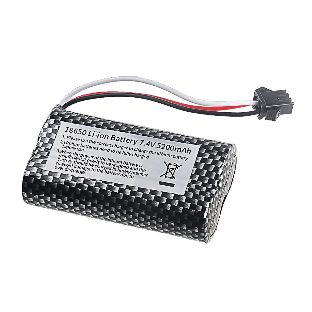 18650 Li-ion 7.4V 5200mAh Battery SM-3P Plug with USB Charger For MN82 MN128 MN78 LC79 MN90K MN91 MN45 MN99 MN96 RC Car Parts view 5