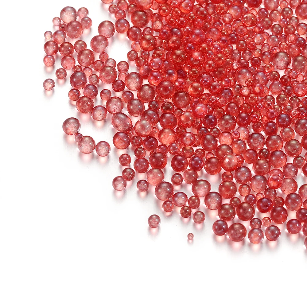 100g 0.4-3mm Mini Bubble Ball Kralen Kleine Glazen Kraal Hars Vulling voor Siliconen Mal UV Hars Epoxy Filler DIY Nail Art Decor