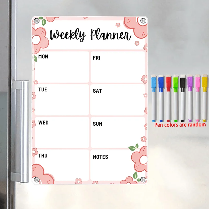 Portable Magnetic Sticky Planning Board Measuring 42*30Cm, Includes Pens, for Use in Offices, Homes, Schools, And Other Settings