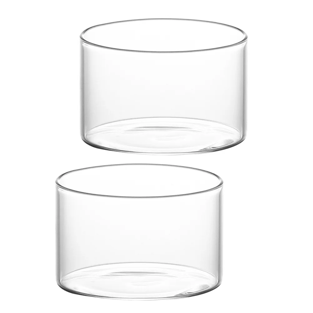 

2Pcs Multi-Function Pudding Cups Transparent Glass Dessert Cups Household Ice Cream Serving Dessert Cup Household Pudding Cup