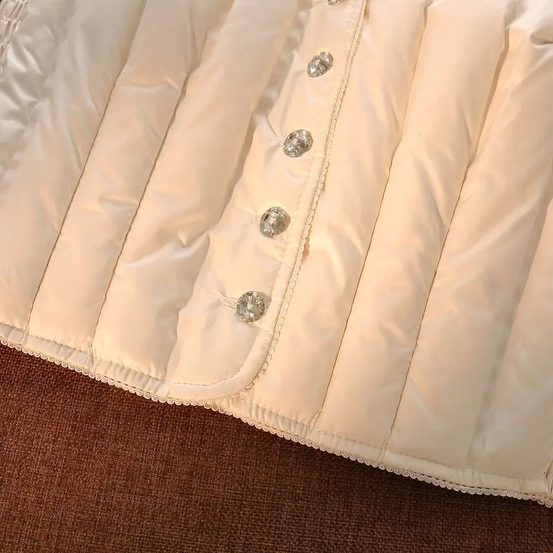 Down vest women's outer wear 2025 new autumn and winter light inner wear warm white duck down short down jacket small suspender