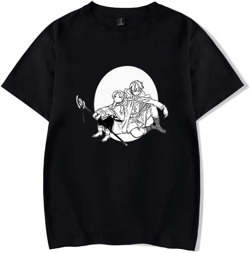 

Anime Sousou No Frieren Beyond Journey's End Round Neck Short Sleeve T-Shirt Unisex Casual Printed Top One