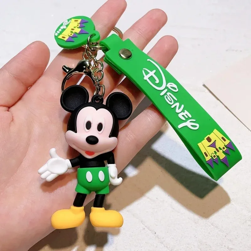 Nowy silikonowy brelok do kluczy z Myszki Miki i Minnie, zawieszka do torby, breloczek do kluczy dla kobiet i mężczyzn, brelok do kluczy samochodowych, zawieszka z lalką z PVC, mały prezent.