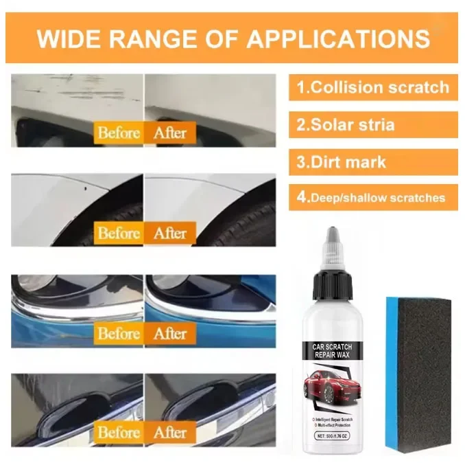 مزيل خدوش السيارة للسيارات، العناية بخدوش طلاء الجسم، معجون مركب تلميع تلقائي، إصلاح الطلاء #4