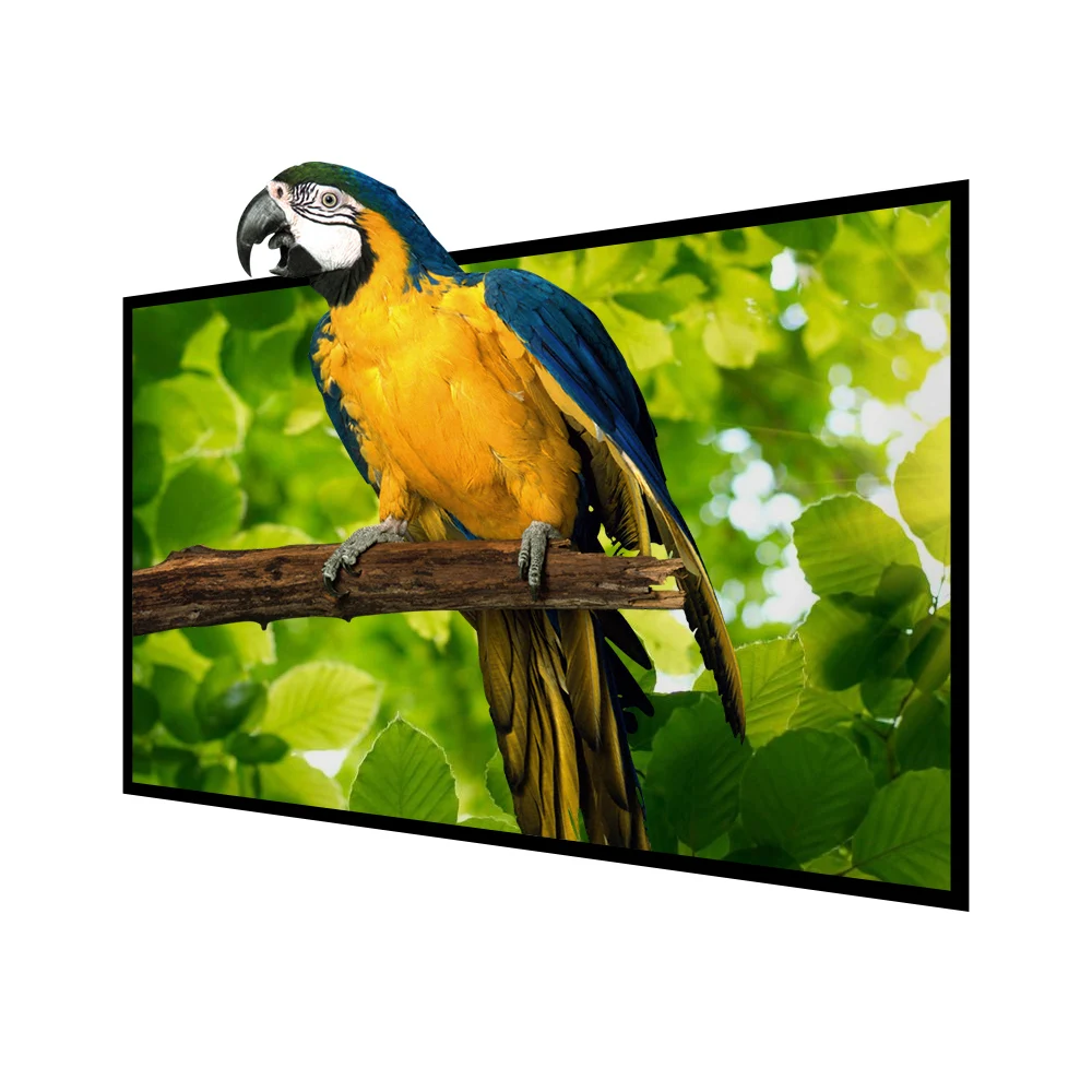 BW-VS4 100/120 Zoll Projektionswand aus weißem Kunststoff mit 4K-Auflösung 160 ° Betrachtungswinkel