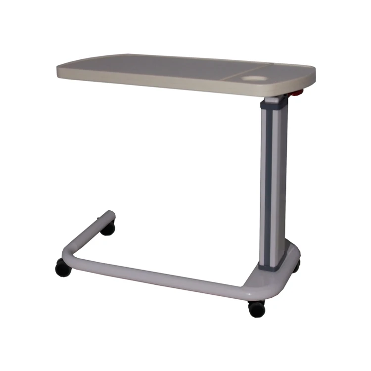 EU-017 Hospital Abs Movable Adjustable Over Bed Food Table Dining Table For Patient