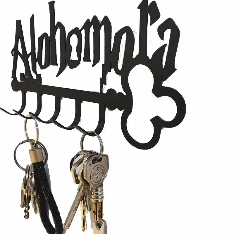 Key Hooks for Wall Decoration,Alohomora Magic Theme Wall Mounted Hooks Metal Key Holder for Entryway Key Cabinet Kids Room Decor