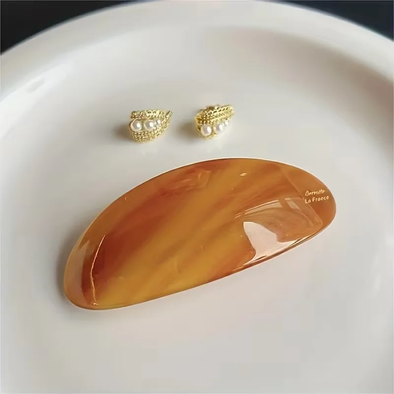 Französische Retro- und Elegante Haarspangen - Retro-Haarspangen für niedrige Pferdeschwänze, Oval Geformt, Perfekt für Lässige und Formelle Frisuren – Detail 1