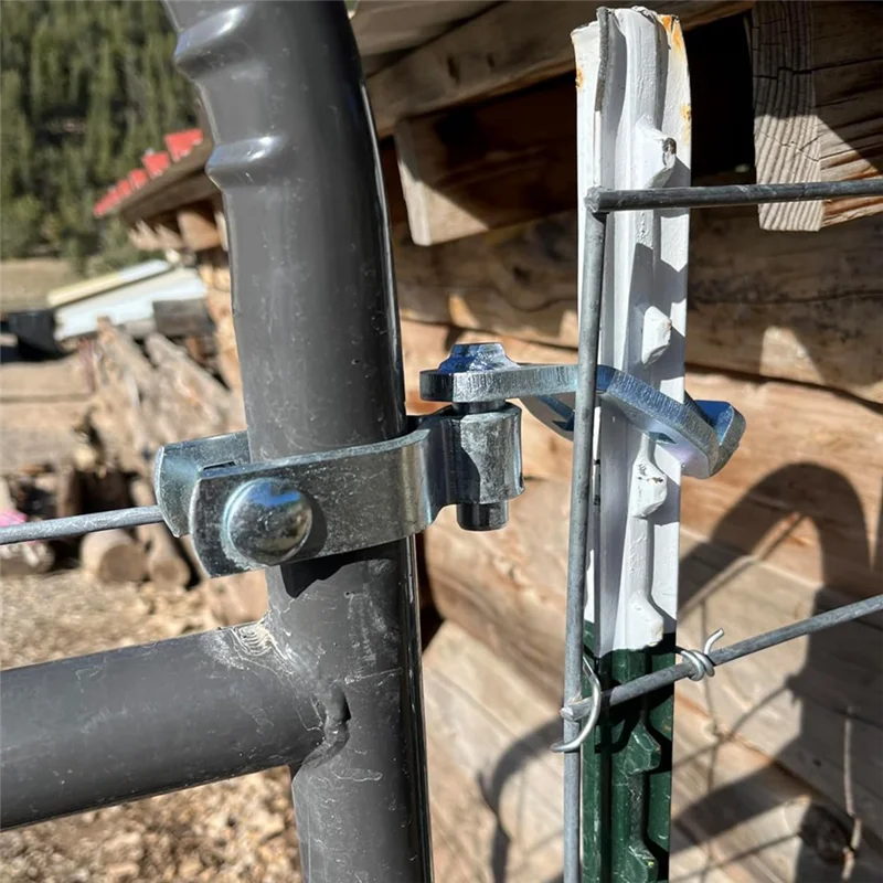 

RMWIN-T Post Gate Hinge Pins Hang A Gate From A Metal T Post For Farm Gate, Garden Backyard Gate