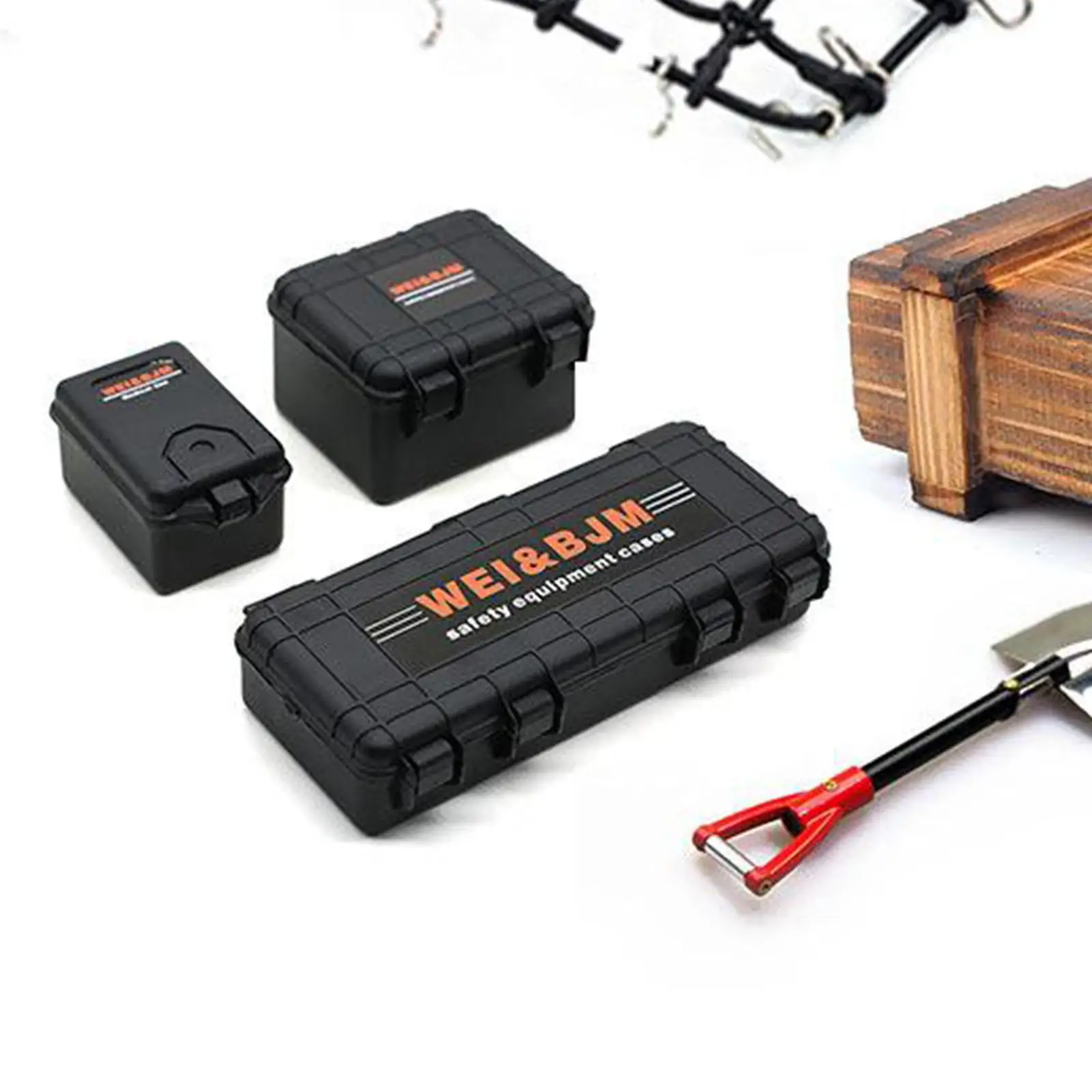 Remote Radio Control Crawler Car Accessories Simulation Luggage Case Wooden Trunk for SCX10