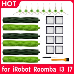 Hepa Filtro Escova Rolo para iRobot Roomba I7, E5, E6, Série I3, Robot Aspirador Acessórios, Escova Lateral, Mop Panos