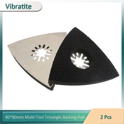 80*80*80mm Sanding Pad Multi-Tool Triangle Backing Pad Sander Attachment Pad Abrasives Hook Loop Grinding and Polishing