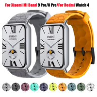 Silicone Strap For Xiaomi Mi Band 9 Pro Mi 8 Pro Smart Watch Bracelet For Redmi Watch 4 5 Band Wristband Replacement Accessories