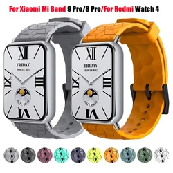 Silicone Strap For Xiaomi Mi Band 9 Pro Mi 8 Pro Smart Watch Bracelet For Redmi Watch 4 5 Band Wristband Replacement Accessories