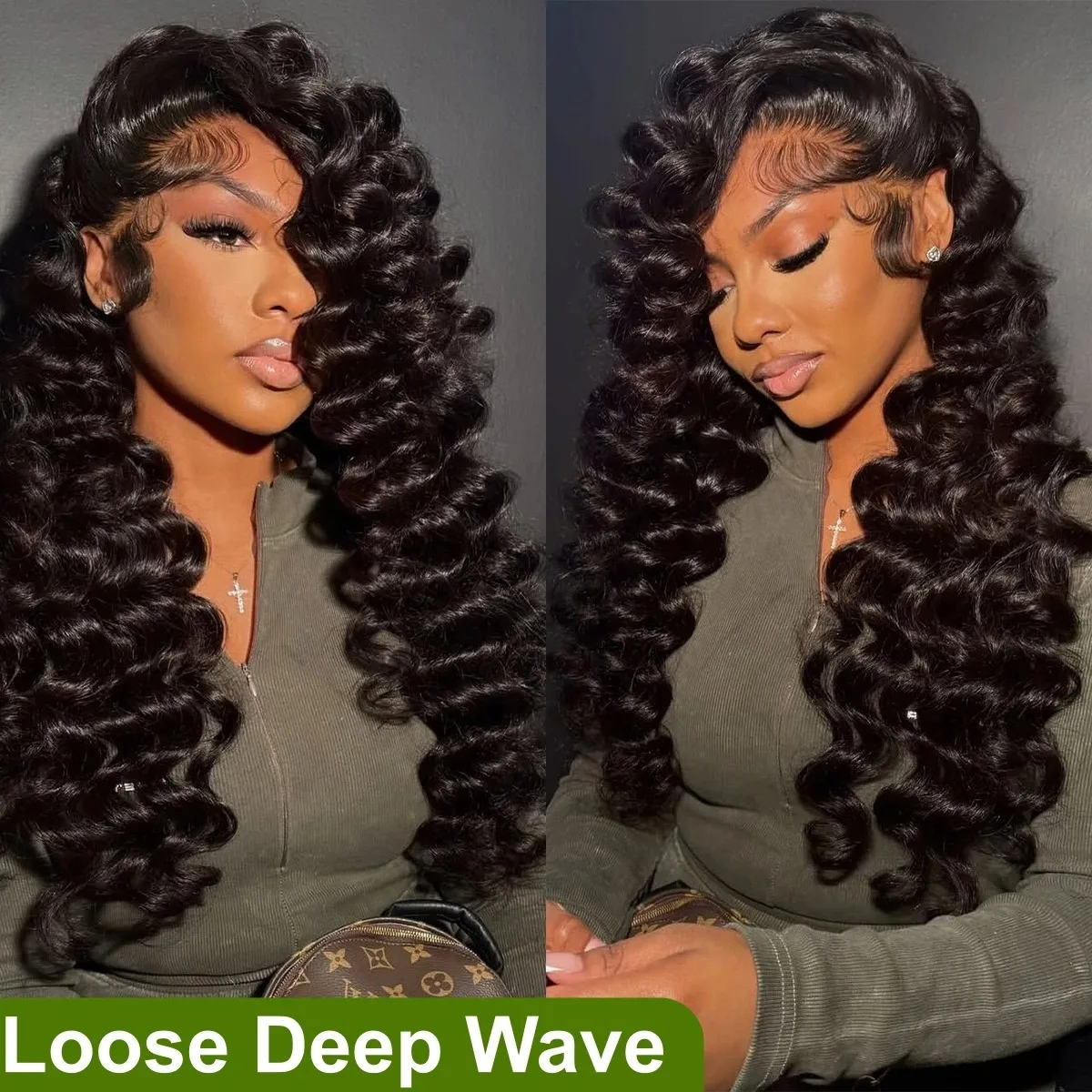 40 42 Zoll Loose Deep Wave 13x6 HD Lace Front Echthaarperücken Brasilianische Lockige Wasserwellen 13x4 Lace Frontal Perücken für Frauen 250%