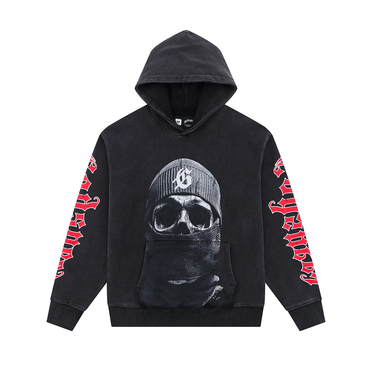 

Mask Men Print Black Color Match Mens Hooded Hoodies Harajuku Hip Hop Terry Loose Cotton Sweatshirts Oversized Autumn Hoody