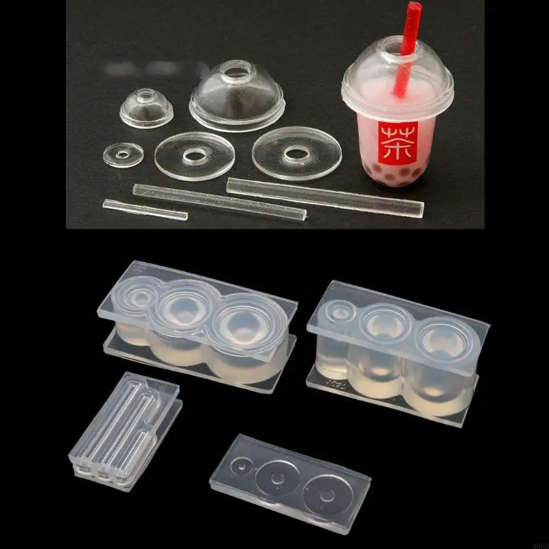 A9BD UV Resin Cup Casting Mold Silicone Mold Miniture for Play Mold Craft To