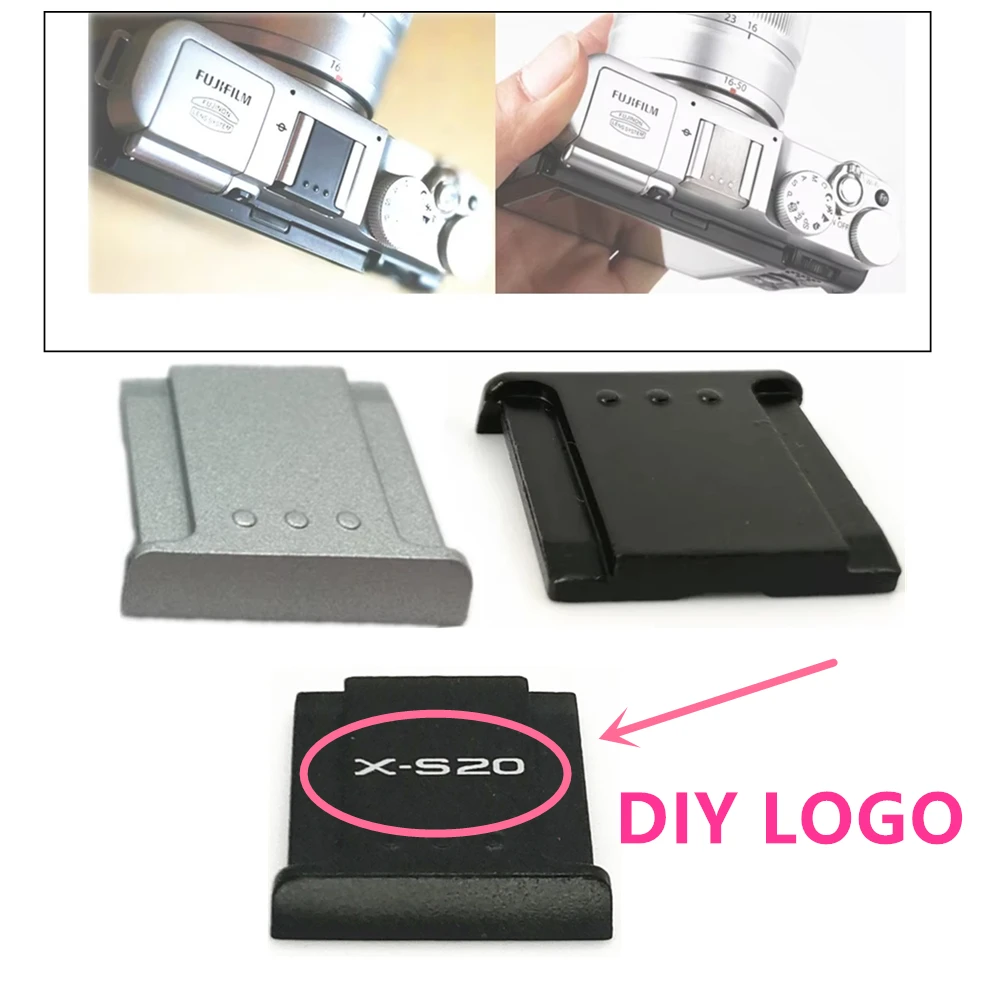Topi penutup sepatu panas logam hadiah cetak DIY desain LOGO kustom untuk Fujiflm Fuji XPRO3 XT4 XT20 XT10 XE3 XA5 XA7 as CVR-XT4 Hotshoe
