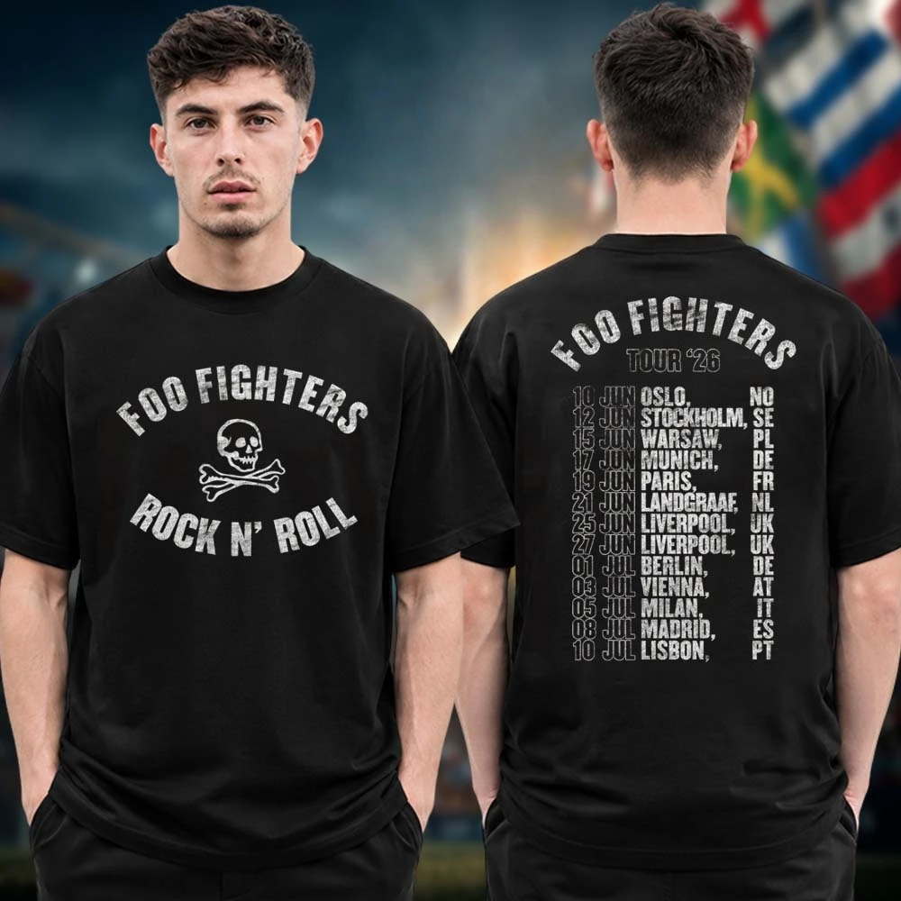 Foo Fighters Take Cover Tour Rock N Roll Merch T-shirt 100%Cotton
