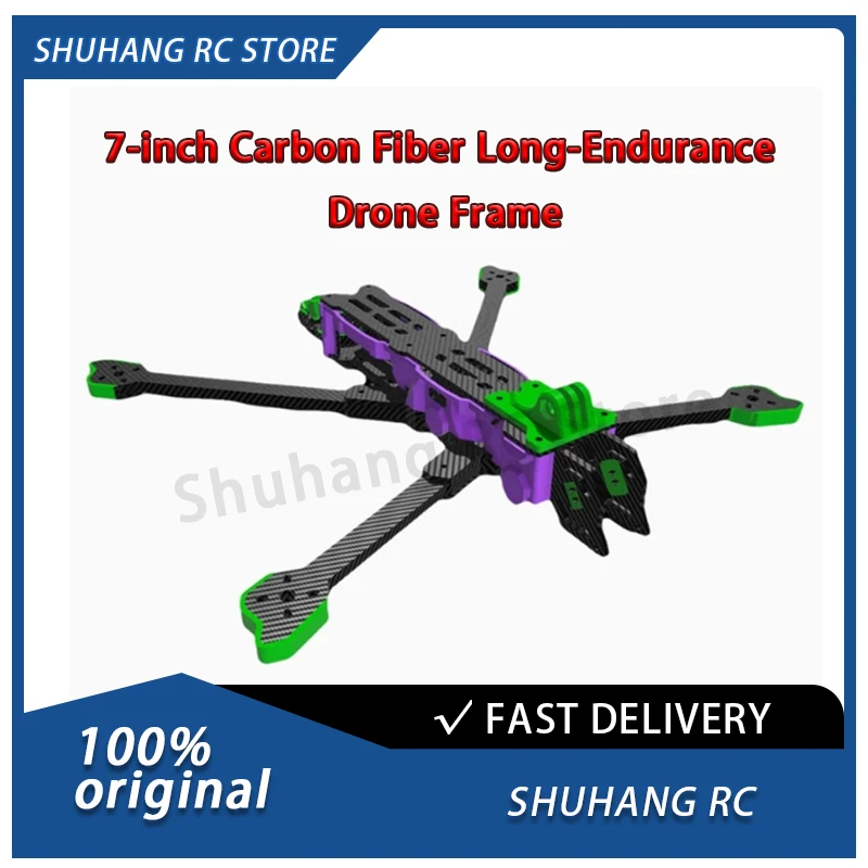 

Custom OEM Shuhang RC 7-inch FPV Drone DC Long-Endurance Frame T700 Carbon Fiber Frame Compatible with O3 O4 Pro RC Models