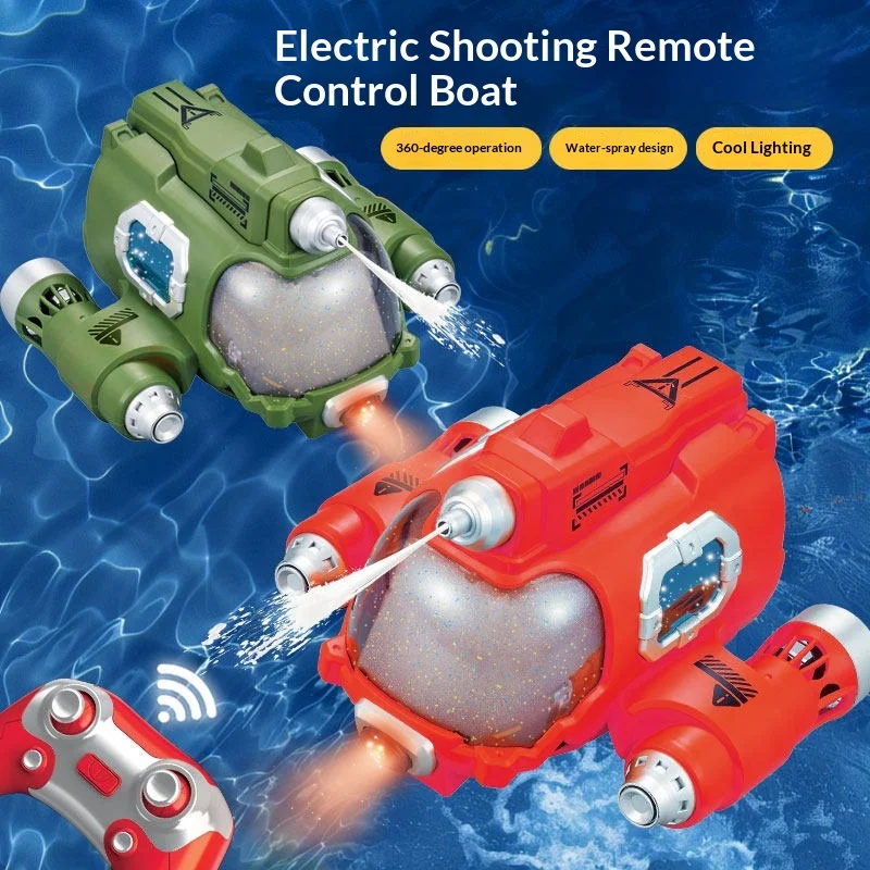 Xinshun Electric Water Spray Remote Control Submarine High Power Propeller Waterproof Model For Pool Water Playing Dual Player