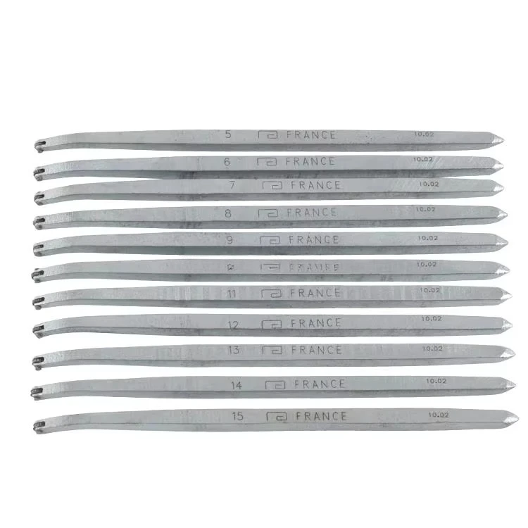 11-Piece Beading Edge Graver Set French Style 2.2*2.2mm Machinist Jewelry Engraving Liner Tools for Metal & Leather Craft