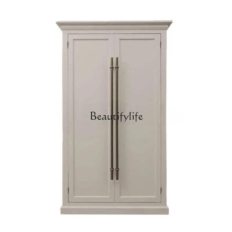 

ls 42American Country Solid Wood Double Four Door Integral Coat Cabinet Customized Bedroom Wardrobe Locker