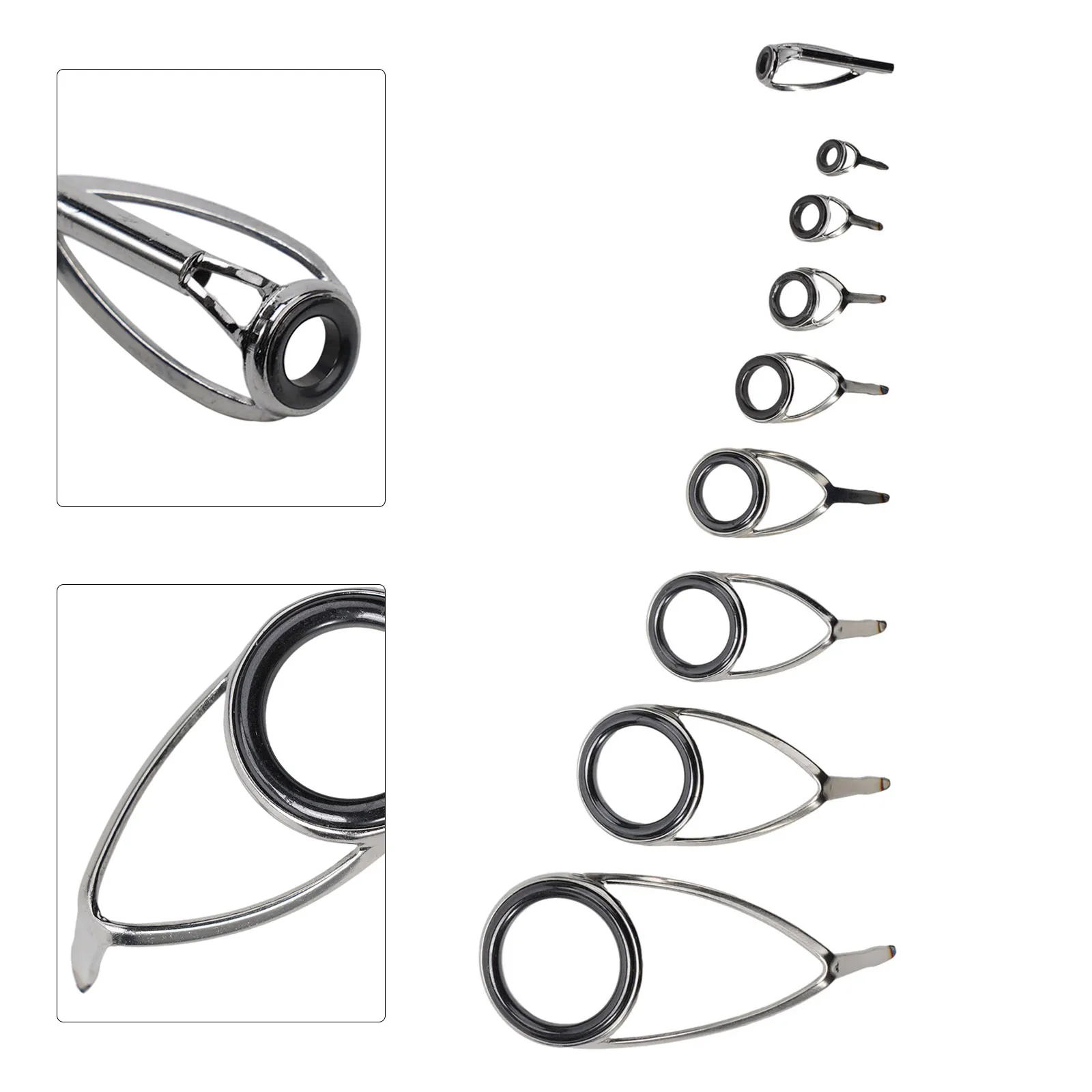 

Eye Guide Fishing Rod Top Ring Rod Guides Set Stainless Steel Ceramic Repair Terminal Tackle High Quality Hot Sale