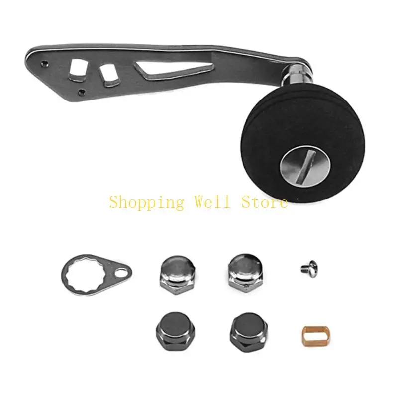 KX4B Fishing Reel Power Handle Single Knob Metal Fishing Rotating Reel Rocker Arm Grip Baitcasting Reel Power Handle