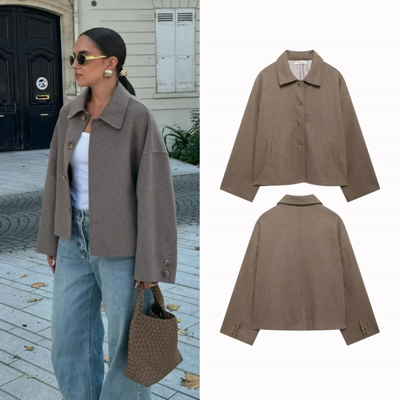 

2025 Autumn New Women's Jackets Coats Chic Loose Long-Sleeved Warm Jackets Fashion Elegant Women's Street Youth Outerwear