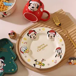 Disney Mickey Christmas bowls and plates ceramic bowls tableware couple gift dining bowls limited shape plate Christmas gift