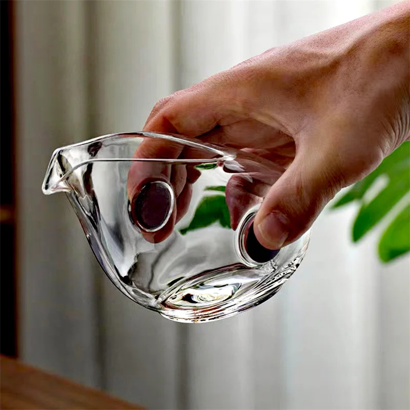 Japanese Anti scalding Heat Resistant Glass Fair Cup Tea Dispenser Handmade Chahai Gongdaobei Kungfu Tea Set Accessories