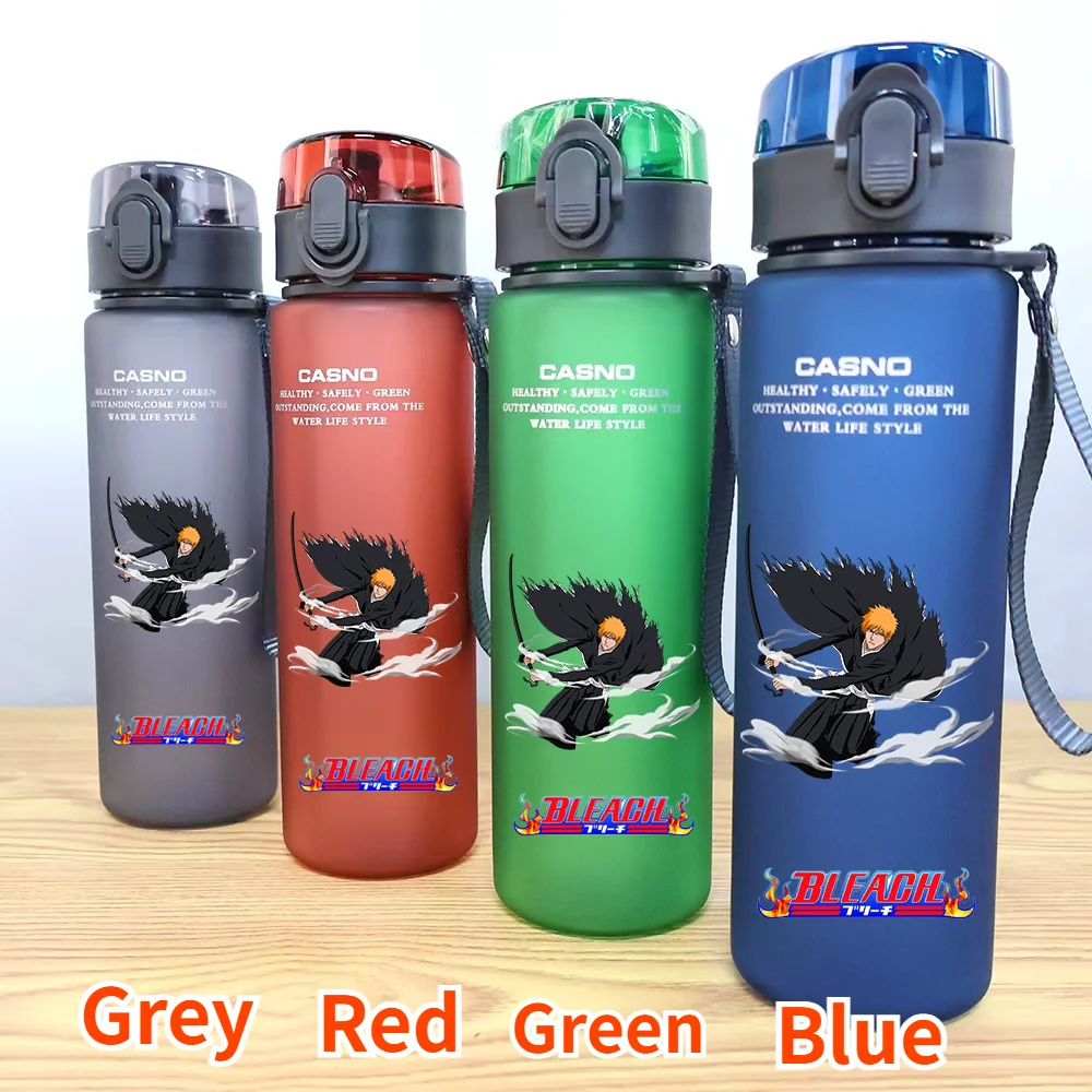 Anime BLEACH Kurosaki Ichigo Black Green Blue and Red Drinking Bottle Portable Sports Cup for Children and Adults Gift