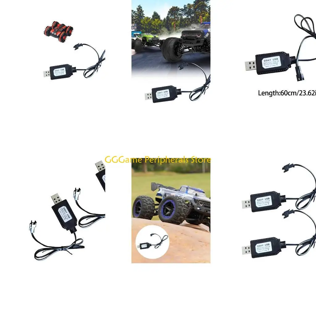 

U55B 2Pack USB Charging Cable SM2P Connectors For 6V NiMH Battery 60cm/23.62inch