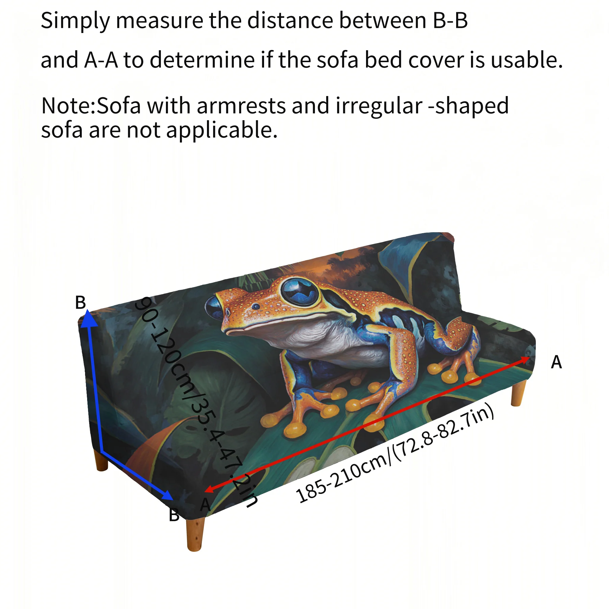 Rainforest yellow arrow wow animal elastic sofa bed cover, living room sofa bed cover, dustproof washable sofa bed cover